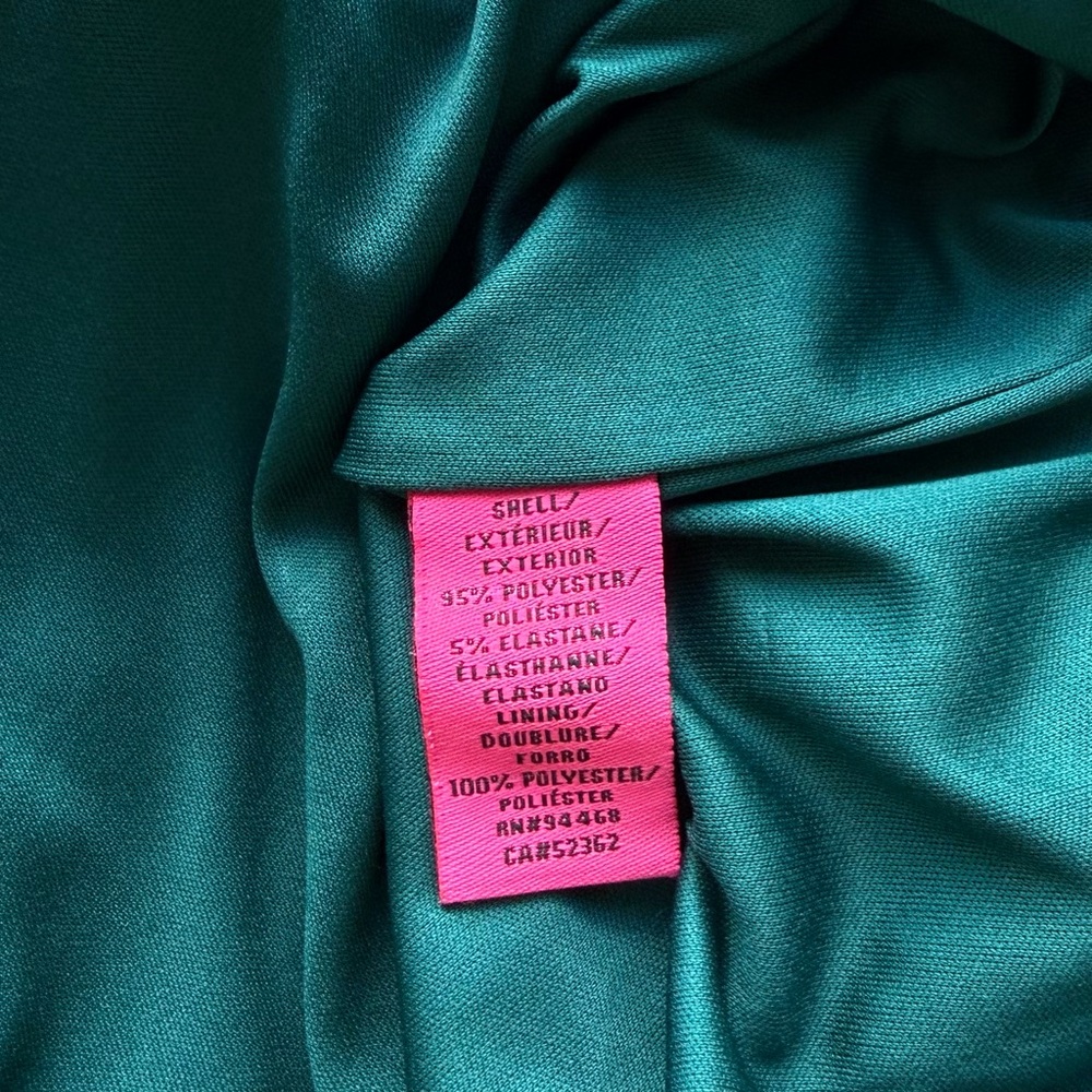Betsey Johnson Teal V-Neck Mini Dress - Picture 4 of 5
